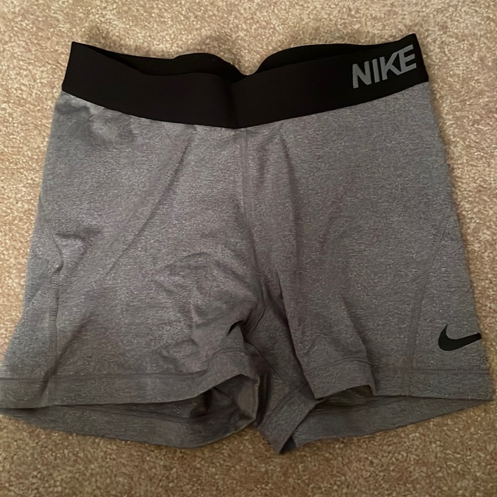 SMALL nike pros two tone grey and black
